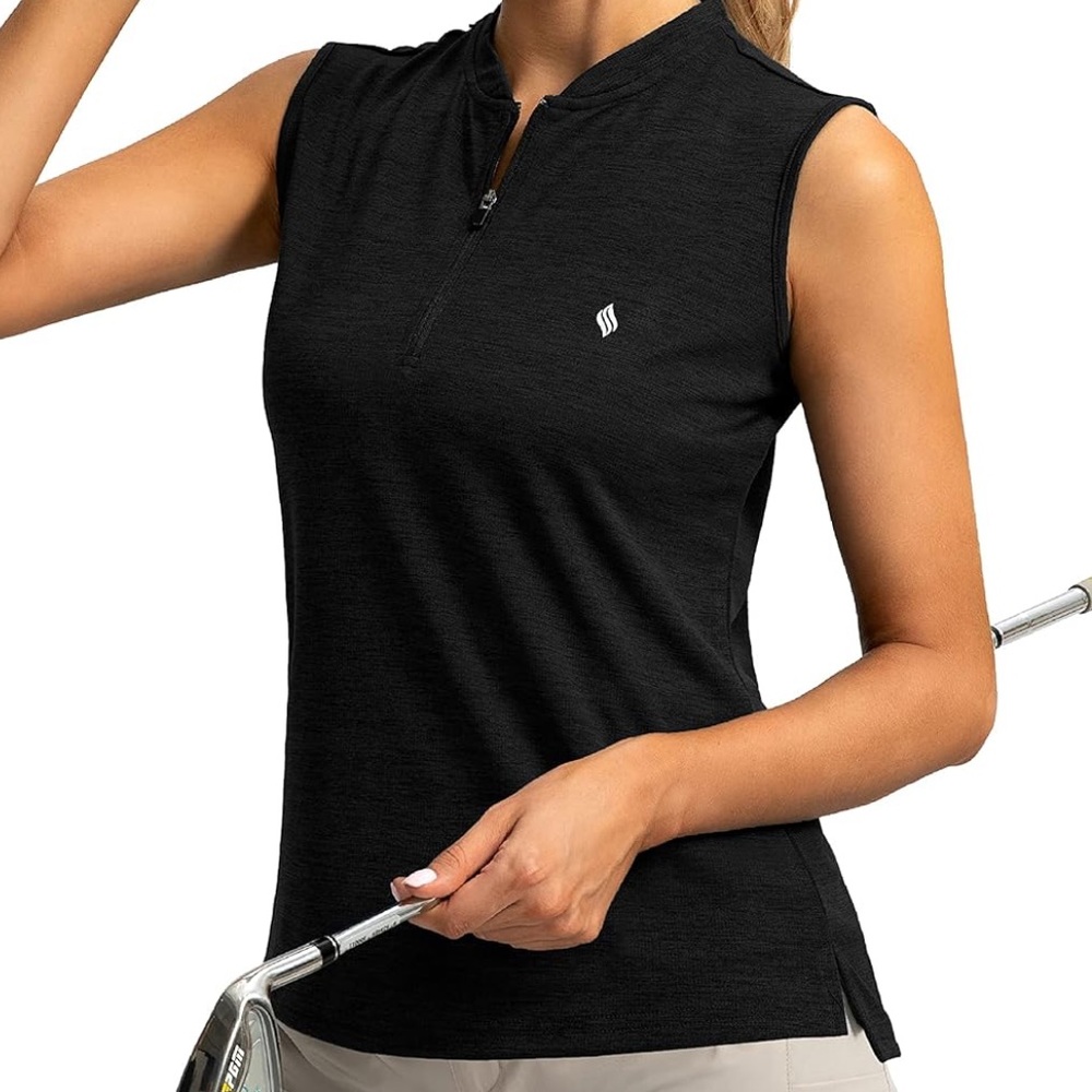 Black Sleeveless Top : Women’s Golf Shirt
